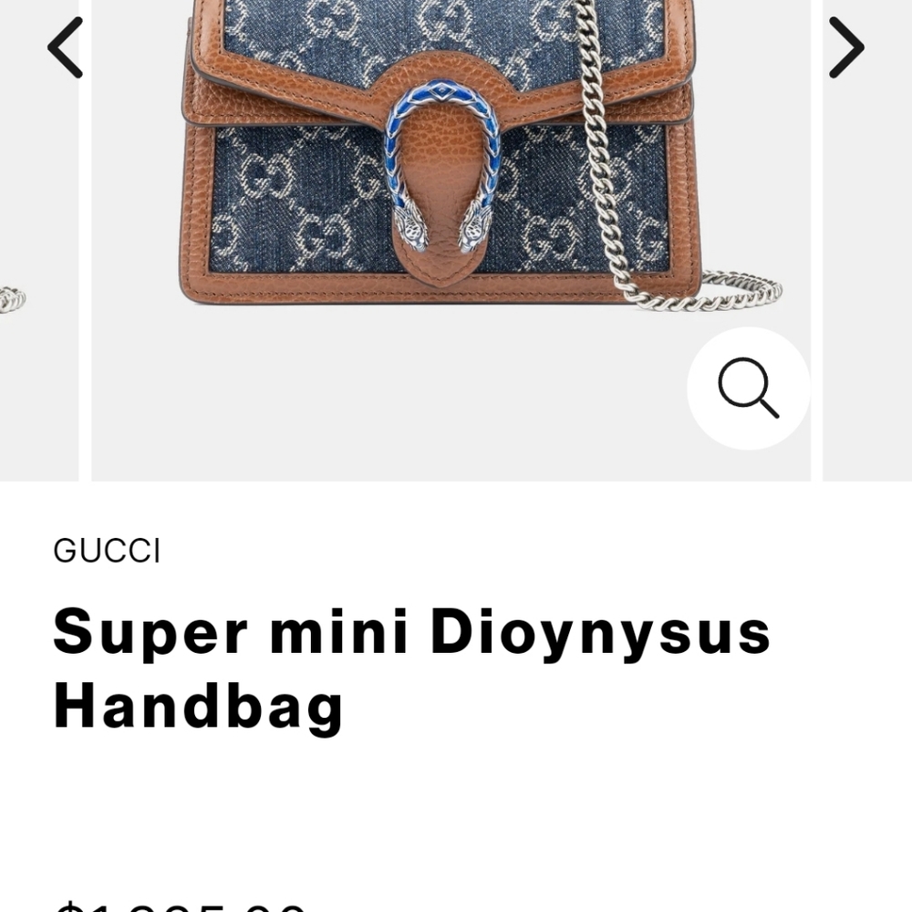 Gucci Super Mini Dioynysus Handbag